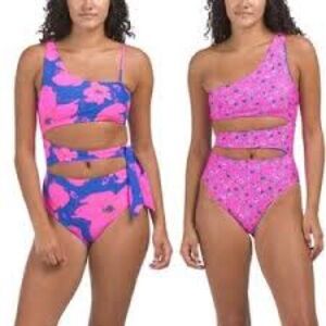 MAAJI reversible one shoulder floral one piece swimsuit size Medium NWT